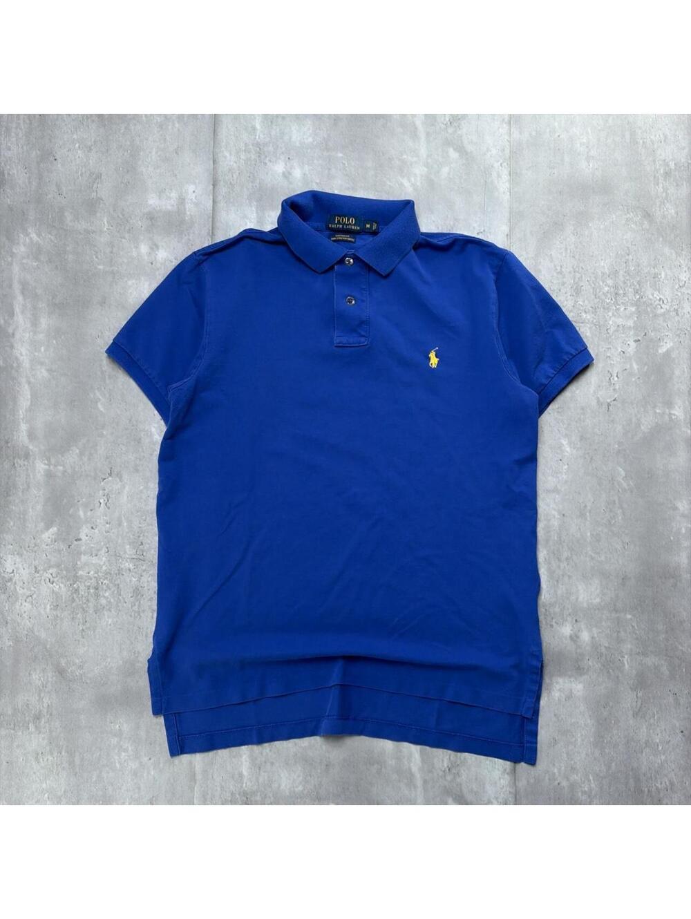 Y2K Blue Polo Ralph Lauren Grunge Skater Polo Shirt